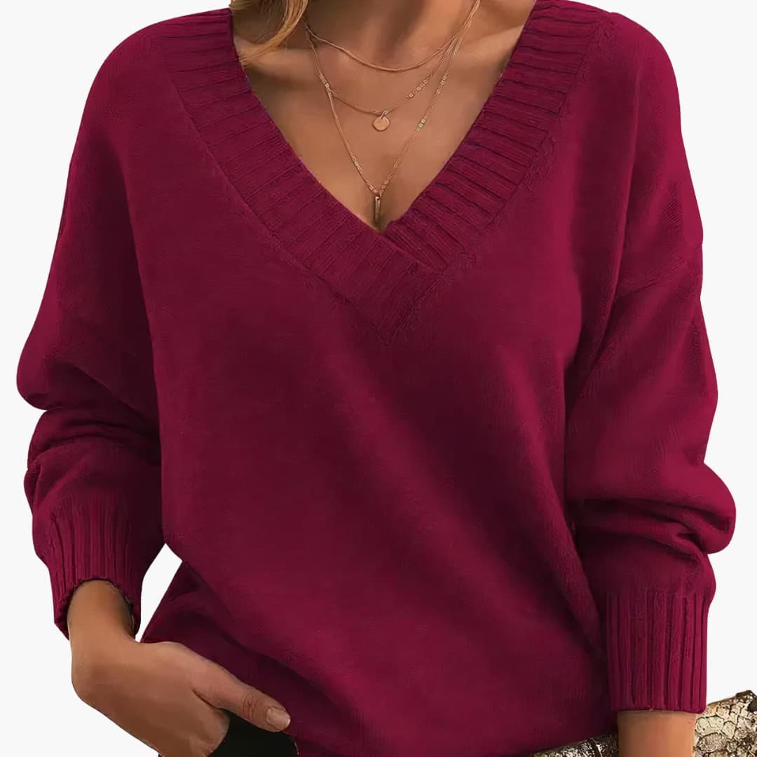 Damen Elegant Langarm-Pullover