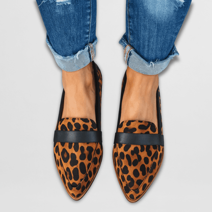 Damen Orthopädische Loafer Spitz Zulaufend