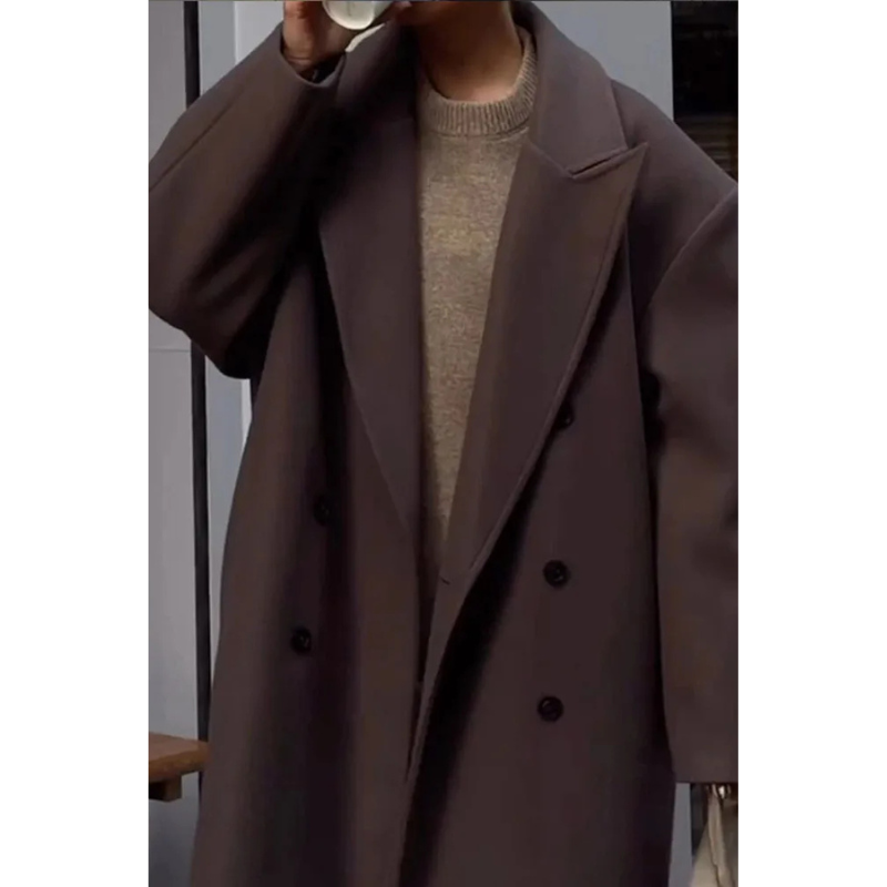 Damen Wollmantel Oversize Winter