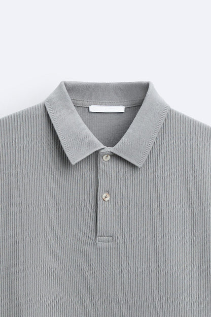 Herren Poloshirt Kurzärmelig Cremeweiß Baumwolle