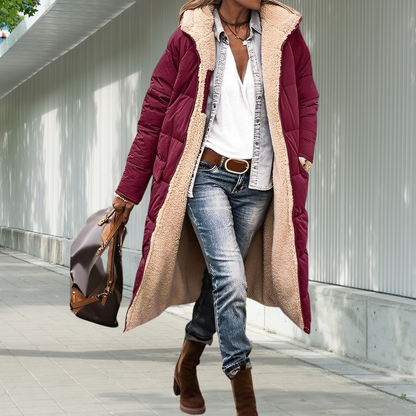 Damen Winterjacke Lang Gefüttert