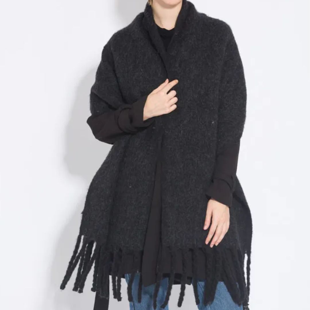 Damen Oversized Schal Flauschig Warm Beige