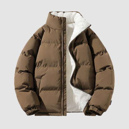 Damen Pufferjacke Fleecegefüttert Leicht Warm