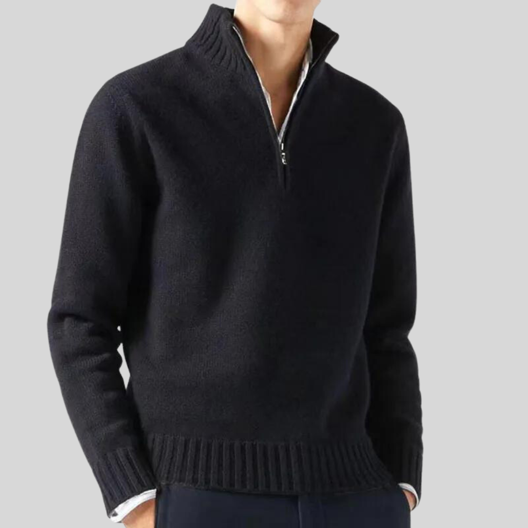 Herren Pullover Halbreißverschluss