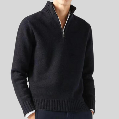 Herren Pullover Halbreißverschluss