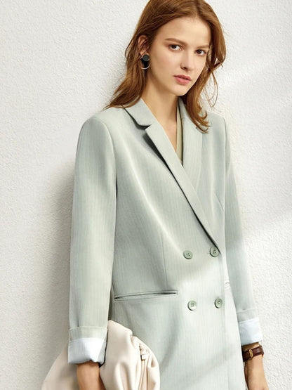 Damen Blazer Anzug Knöchellange Hose Kombination - Eveloria