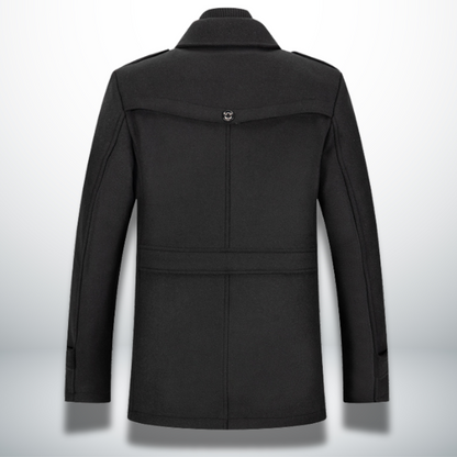 Felix Herren Mantel Smart-Casual Knopfverschluss