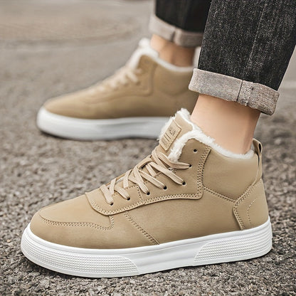Galvian Herren Winterschuhe High-Cut Schnürung Warmfutter