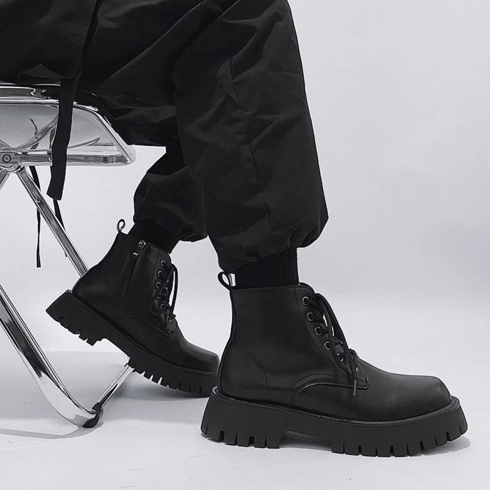 Herren Leder-Schnürstiefeletten