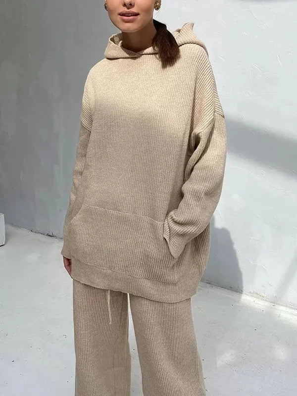 Eveloria Damen Hoodie Set Gestreift