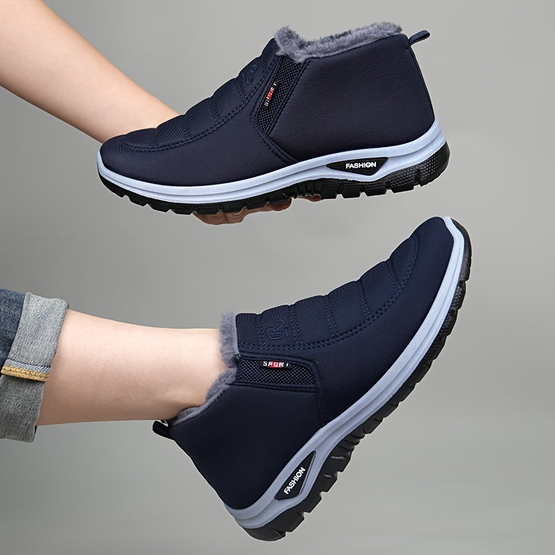 Wystan Herren Winterschuhe Mittelhoher Schnitt Elastik Warmfutter