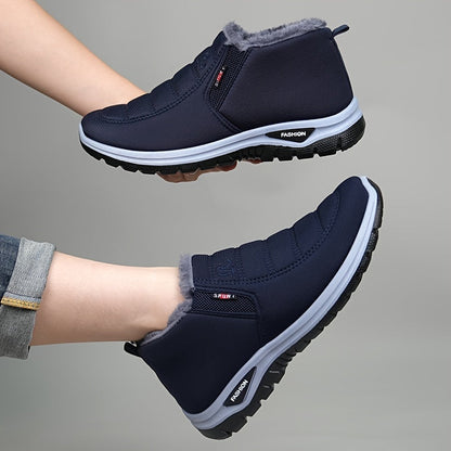 Wystan Herren Winterschuhe Mittelhoher Schnitt Elastik Warmfutter