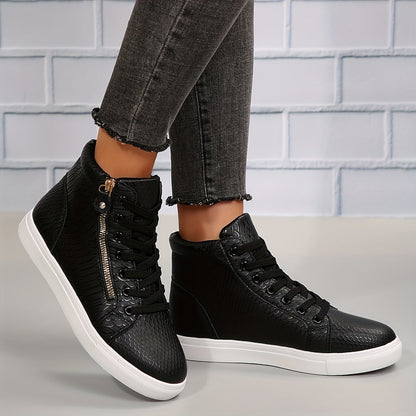 Eveloria Damen Sneakers Lässig Reißverschluss