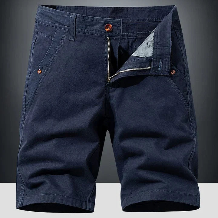 Herren Chino Shorts Klassisch Reißverschluss Beige
