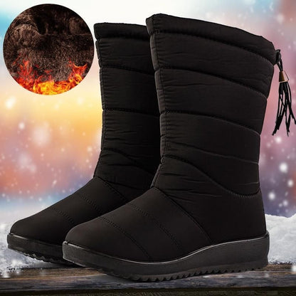 Damen Winterstiefel Gefüttert Warm Rutschfest
