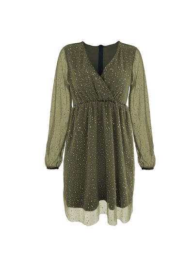 Eveloria Damen Mini Kleid Ballonärmel