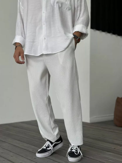 Herren Freizeithose Gerippt Bequem