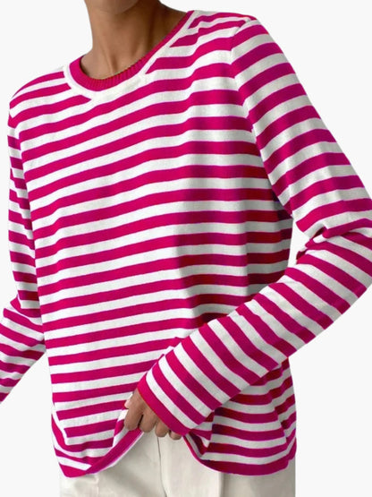Damen Strickpullover Gestreift