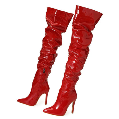 Eveloria Damen Stiefel 8cm Absatz