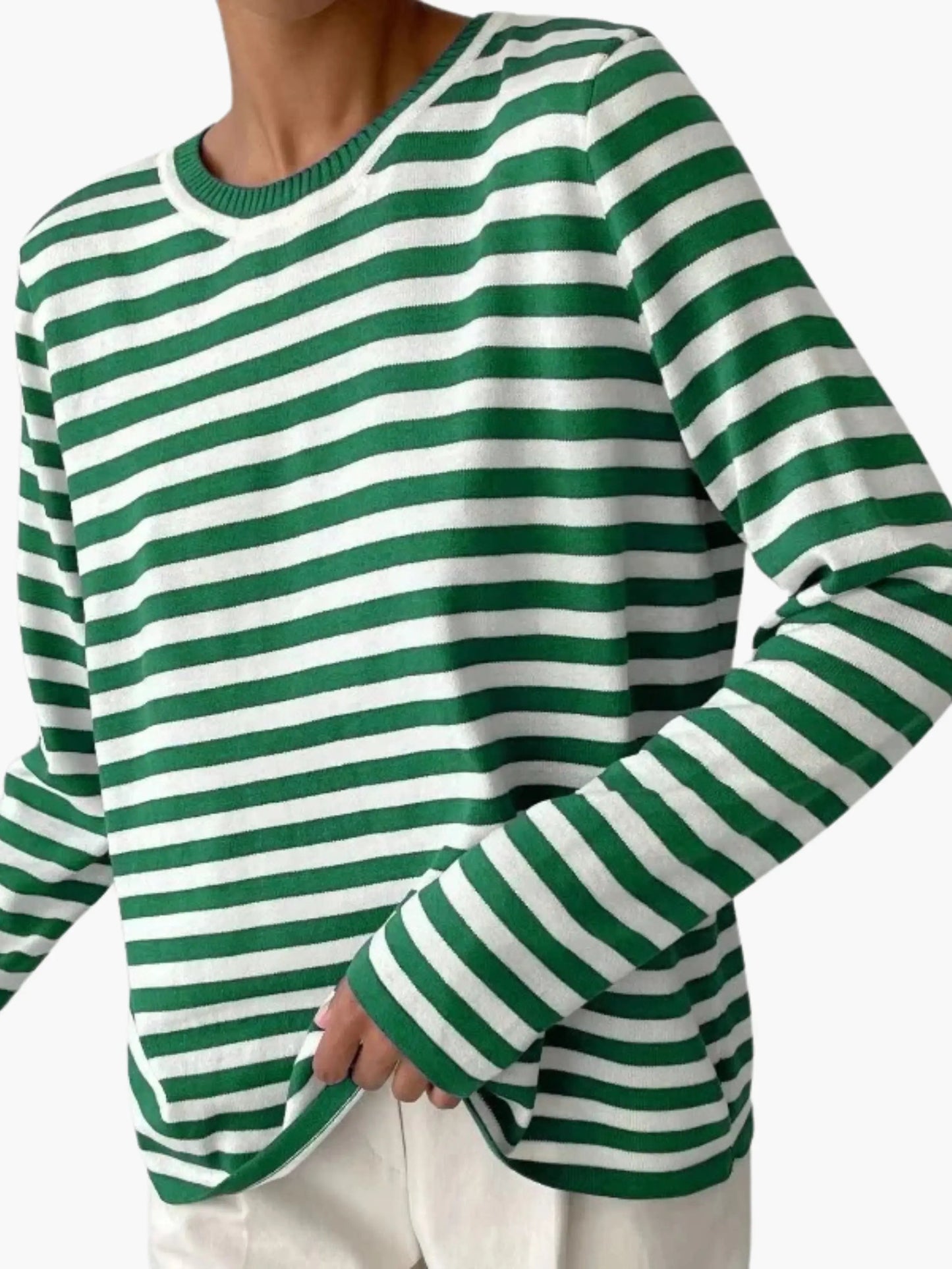 Damen Strickpullover Gestreift