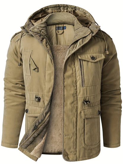 Herren Winterjacke mit Kapuze Warm Isoliert