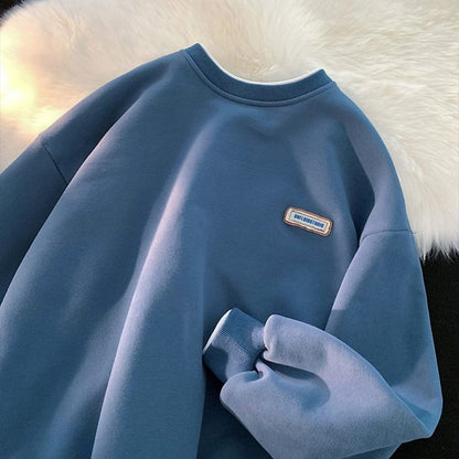 Damen Sweatshirt Rundhalsausschnitt Langarm Derna