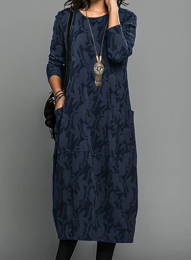 Damen Bedrucktes Midi-Kleid Hochzeitsgast