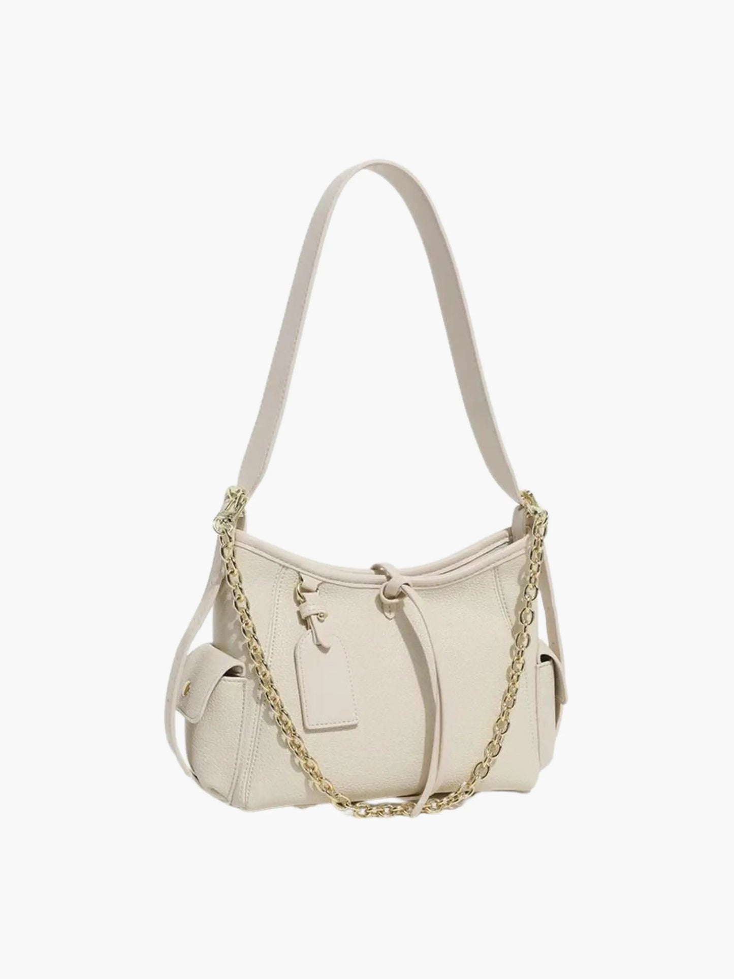 Leder Schultertasche Damen mit Kettenakzent