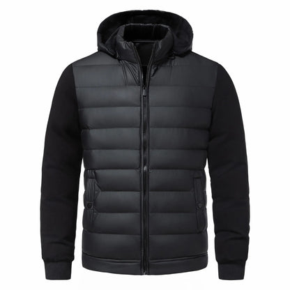 Eveloria Herren Winterjacke Kapuze Schwarz - Eveloria