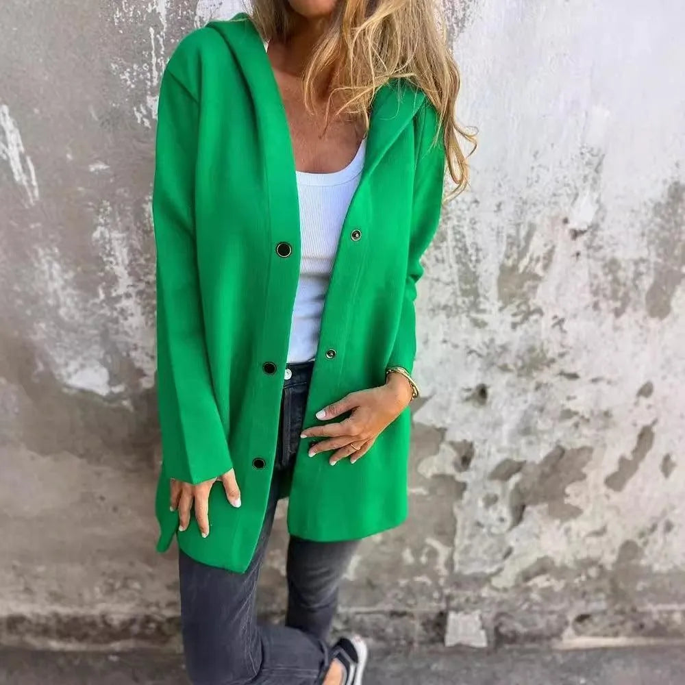 Eveloria Damen Cardigan Mit Kapuze Lässig - Eveloria