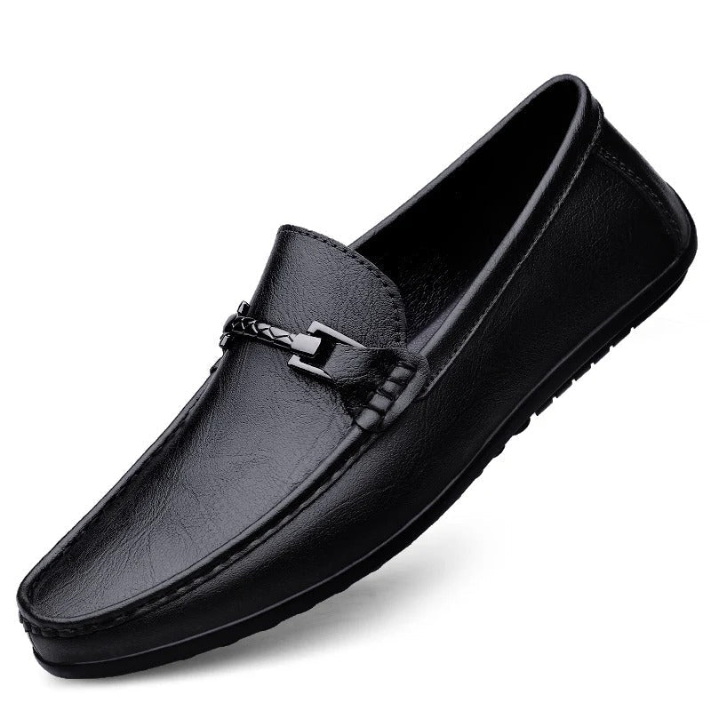 Eveloria Damen Mokassins Leder Braun