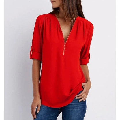 Eveloria Damen Bluse Lockere Stilvolle Baumwolle