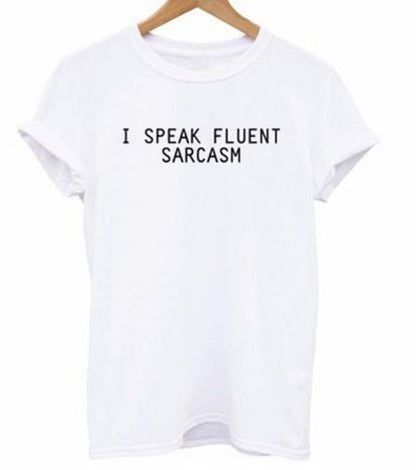 Damen T-Shirt Bequem Mit Witzigem Spruch Weiß Eveloria