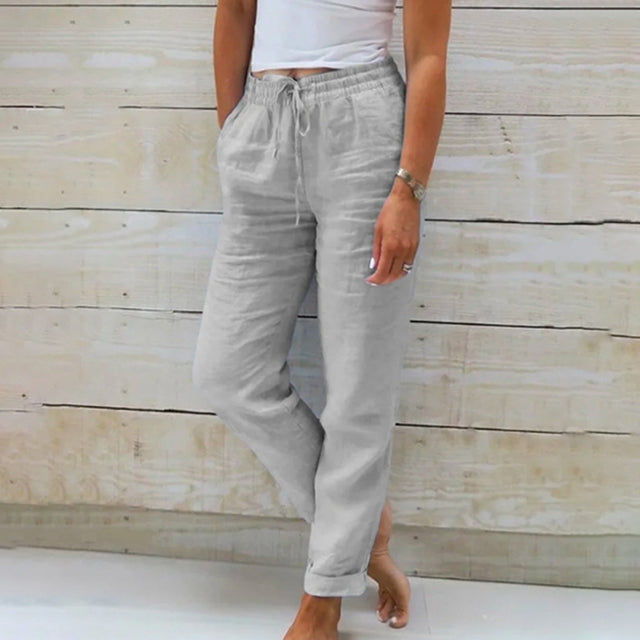Eveloria Damen Hose Gerade Geschnitten Leicht