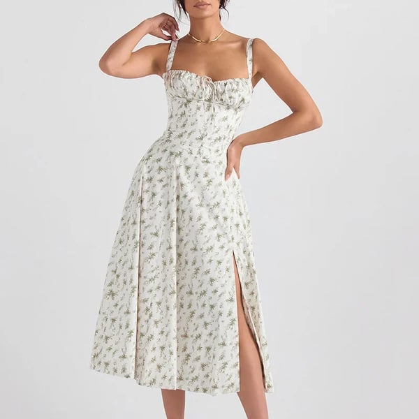 Eveloria Damen Bustier-Kleid Elegant Figurschmeichelnd Sommerkleid