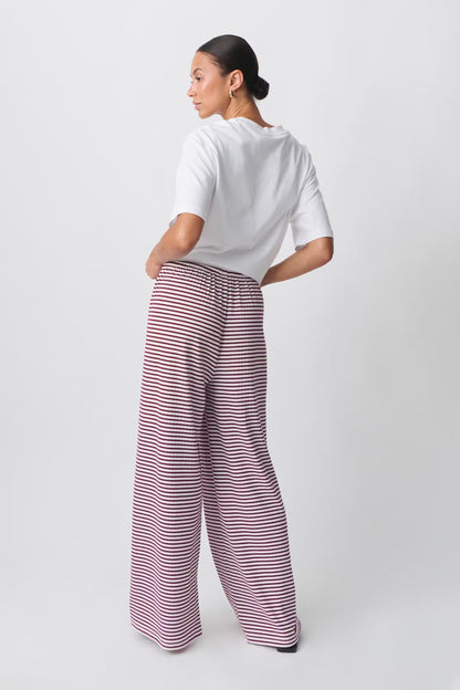 Damen Frühlingshose Gestreift Relaxed Fit