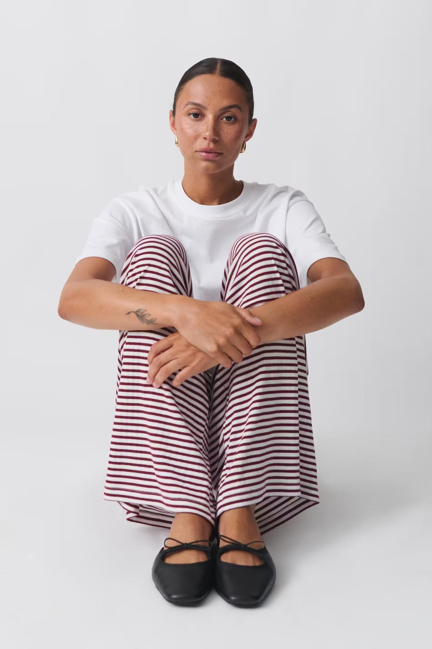 Damen Frühlingshose Gestreift Relaxed Fit