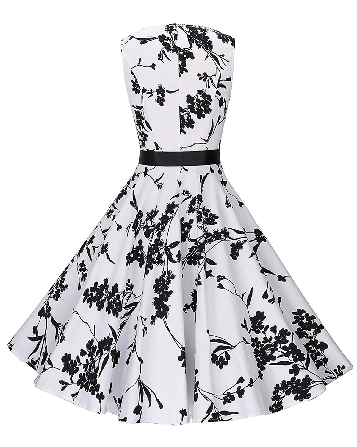 Damen Swingkleid Floralmuster Tailliert Eveloria