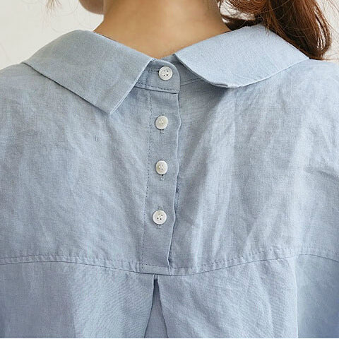 Eveloria Damen Bluse Lässiger Kragen Knopfverschluss Elegantes Design