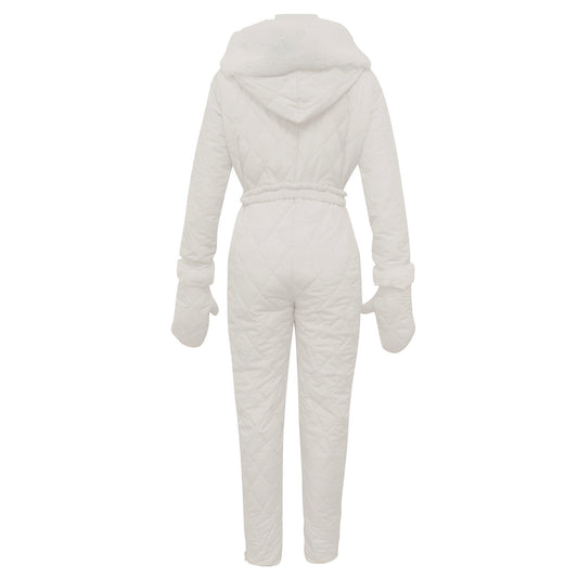 Eveloria Damen Ski-Overall Warm Schwarz - Eveloria