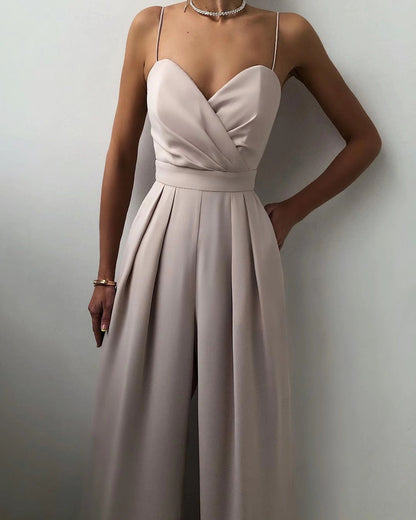Damen Eleganter Jumpsuit Spaghettibänder
