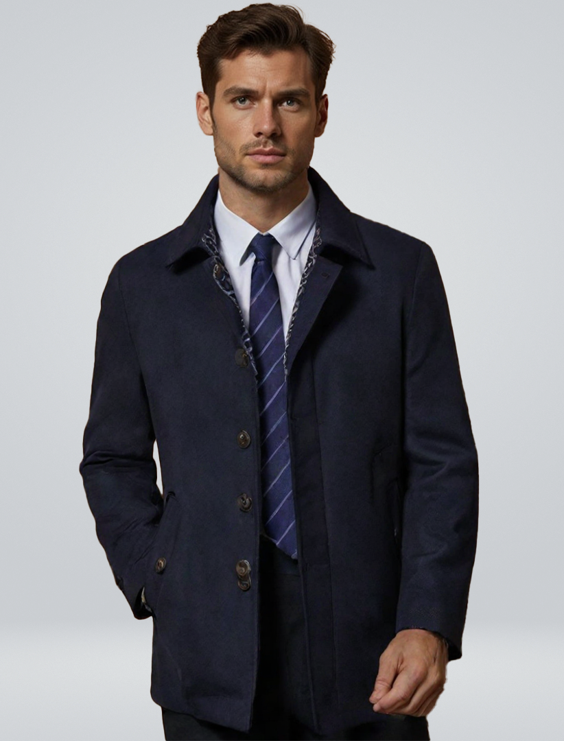 Herren Wildlederjacke Stilvoll Braun - Norvielle