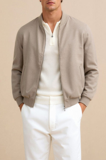 Herren Bomberjacke Minimalistisch Elegant