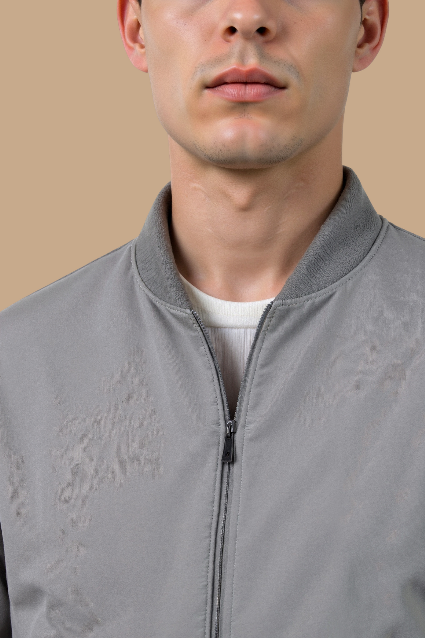 Herren Bomberjacke Grau Zeitlose Designs