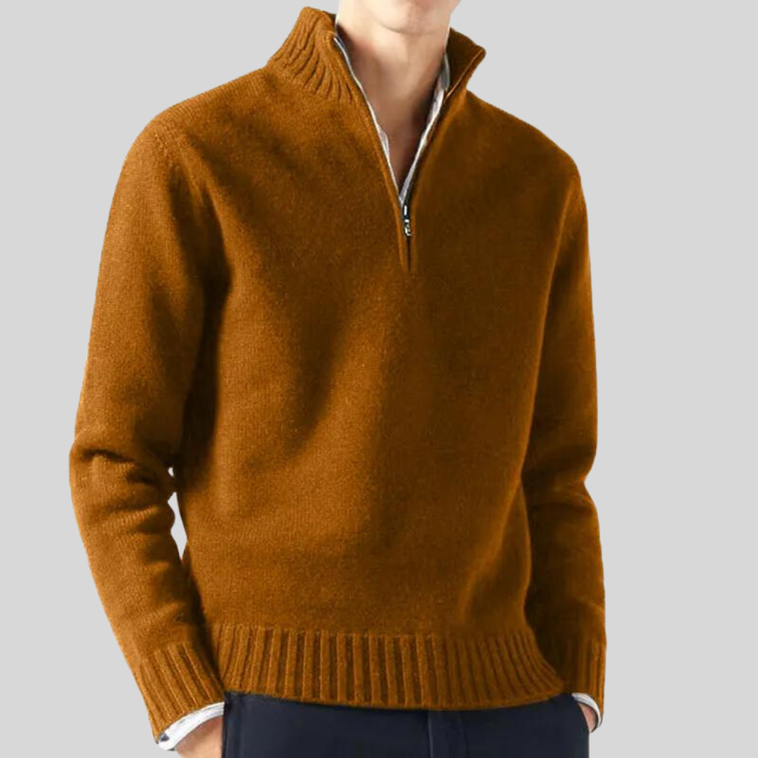 Herren Pullover Halbreißverschluss