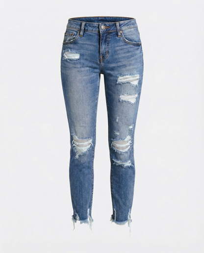 Damen Ripped Jeans Trendstoff