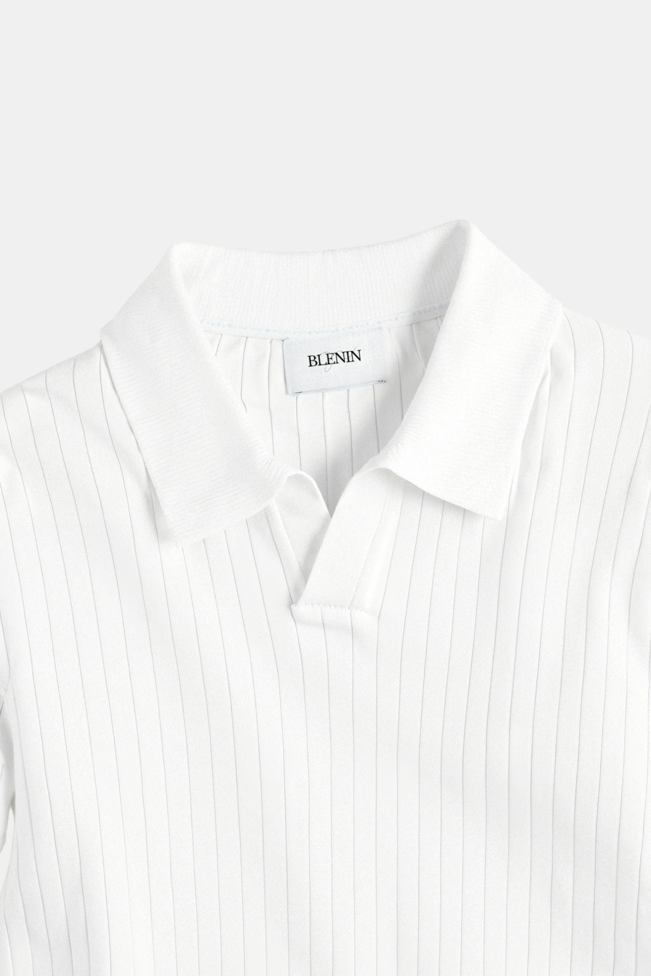 Herren Poloshirt Strick Elegantes Design Weiß