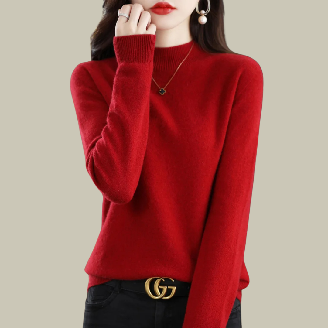 Damen Rollkragenpullover Merinowolle Winter