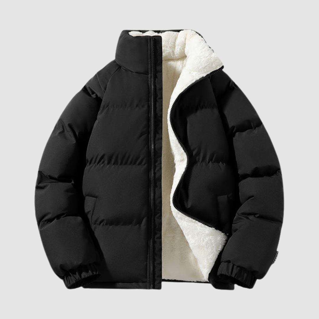 Damen Pufferjacke Fleecegefüttert Leicht Warm