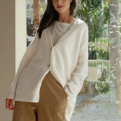 Eveloria Damen Cardigan Zopfmuster Fein